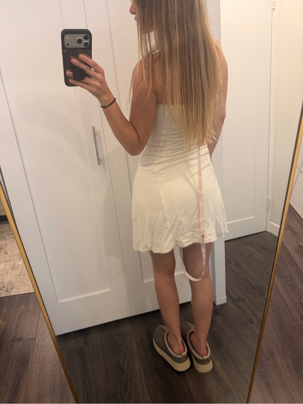 OH POLLY NWT WHITE STRAPLESS STRECHY MINI DRESS IN TALL - Picture 5 of 13